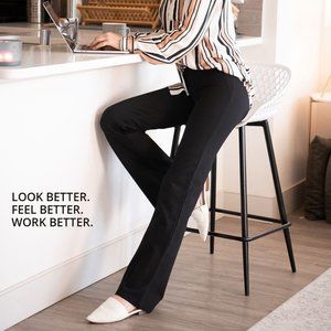Betabrand Black Boot Cut Pants